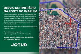 AVISO - PONTE DO IMARUIM - Após a liberação das ruas, dia 07/05/2024 voltaremos com o trajeto normal.